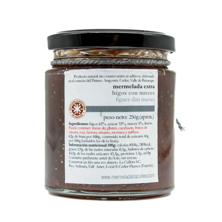 La Cullera Mermeladas de Higos con Nueces 250g
