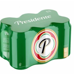 Cerveza Presidente Lata 8 oz (6 pack)