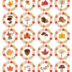 Impresiones corona otoñal