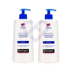 Neutrógena Loción Corporal Hidratación Profunda Piel Seca y Sensible, Duplo 750 ml