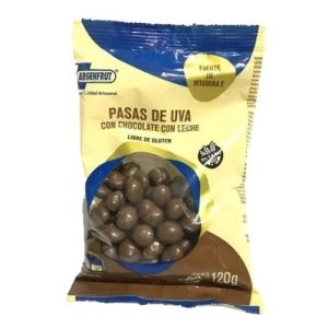 Argenfrut Pasas de Uva Con Chocolate Con Leche x 120 Grs