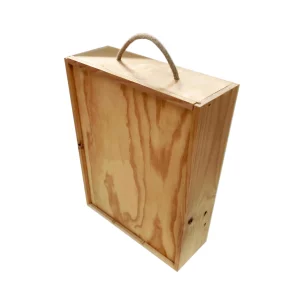 Caja de madera para 3 botellas