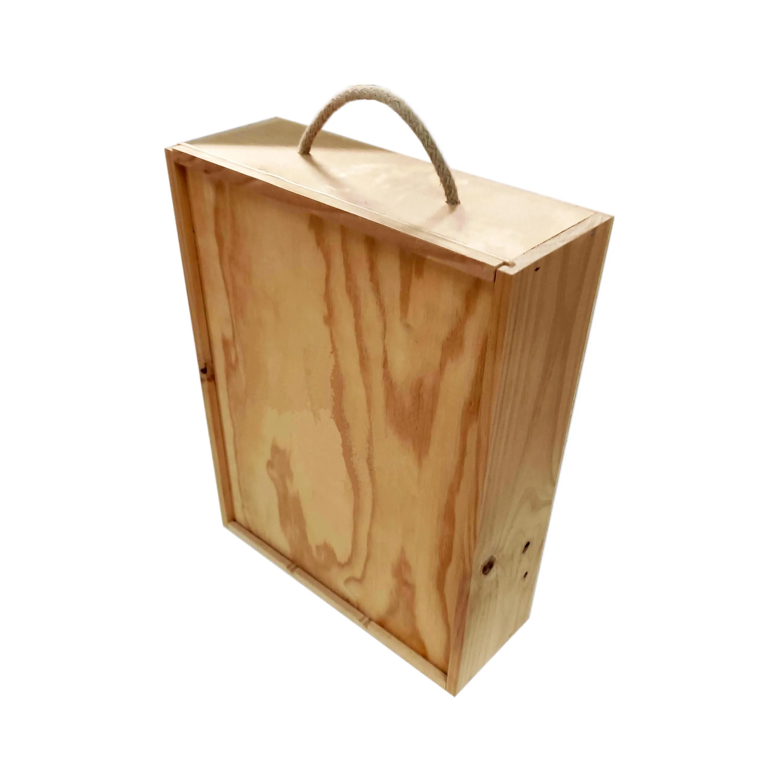 Caja de madera para 3 botellas