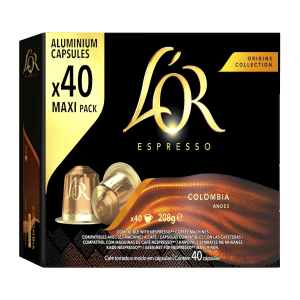 Capsulas Compatibles Nespresso® L’or® Colombia Maxi Pack 40 unid.