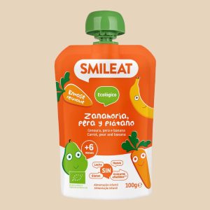 Pouch de zanahoria, pera y plátano – Smileat